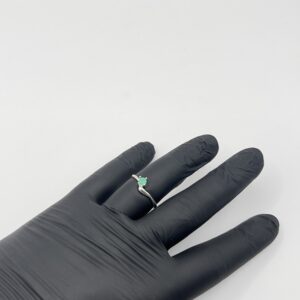 ANILLO ÉCLAT PLATA 925 CON ESMERALDA NATURAL 4mm