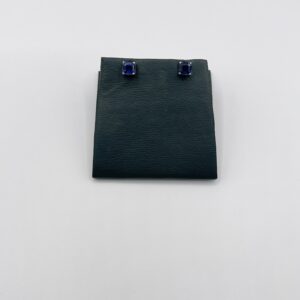 Topos Bleu de Minuit con zafiro azul de laboratorio en plata 925 sobre estuche