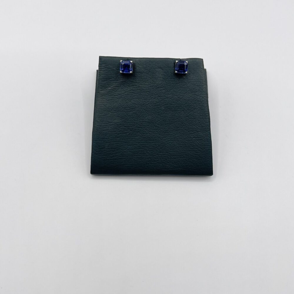 Topos Bleu de Minuit con zafiro azul de laboratorio en plata 925 sobre estuche