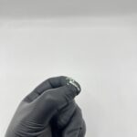 Anillo cruzado de plata 925 con esmeraldas naturales