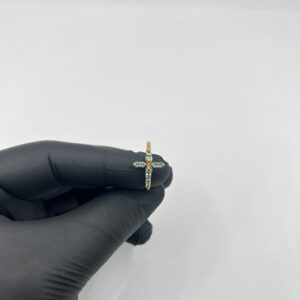 Anillo Croix d’Azur en Oro 18k con Zircones Azules