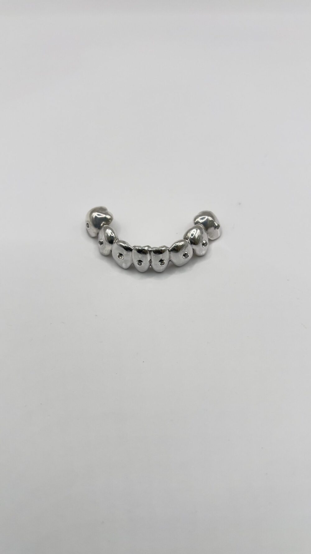 Grillz en plata ley 925 con diamantes de laboratorio JHC Colombian Emeralds
