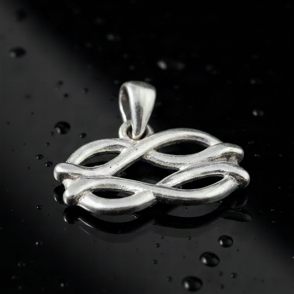 Dije Entrelacs Éternel Doble Infinito en Plata Ley 925